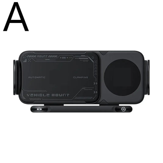 Suitable For Samsung Automatic Rotating Landscape Stand Wireless Charging Fast Charging Electric Stand Car Mount Bracket P8Q1