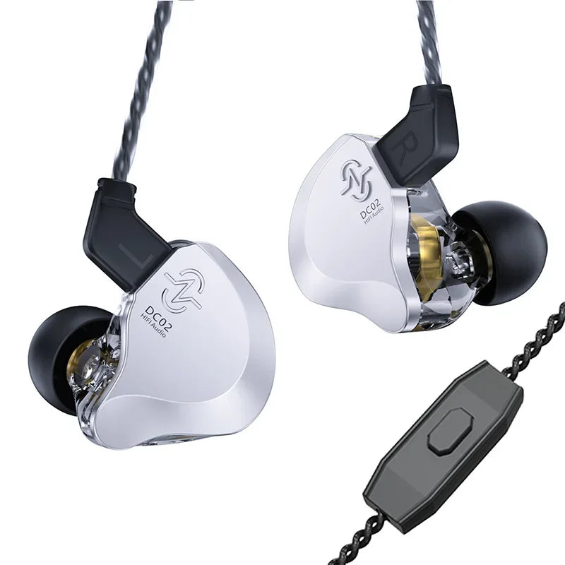 CCZ DC02 Fon Telinga Berwayar HiFi Fon Telinga Dinamik Dalam Telinga Fon Telinga Stereo dengan Kabel Boleh Tanggal, Sesuai untuk Penggemar Pemuzik