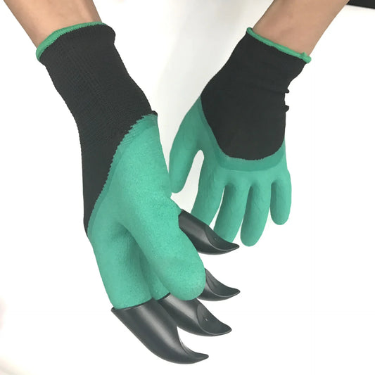 Gardening Gloves with Claws Digging Planting Protective Latex Gloves Durable Waterproof Prick-proof Permeable Home Labor Gloves