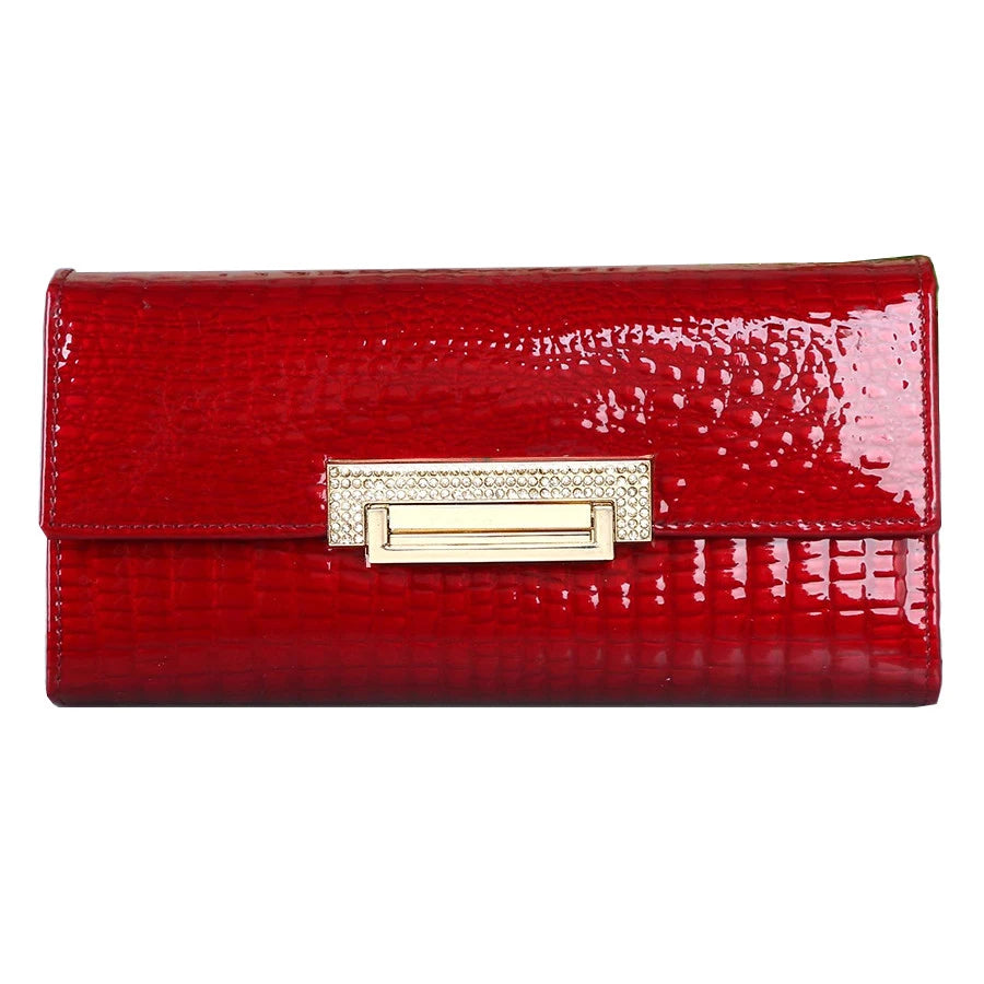 Cow Leather Wallet Women Luxury Brand Genuine Leather Woman Wallets Long Ladies Leather Purse Classic Fashion Clutch Purses