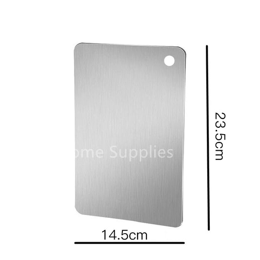 Papan Pemotong Dapur, Papan Pemotong Keluli Tahan Karat dengan Pegangan Cengkaman, Mesin Cuci Pinggan Blok Pencincang Tahan Lama Selamat untuk Daging Buah-buahan