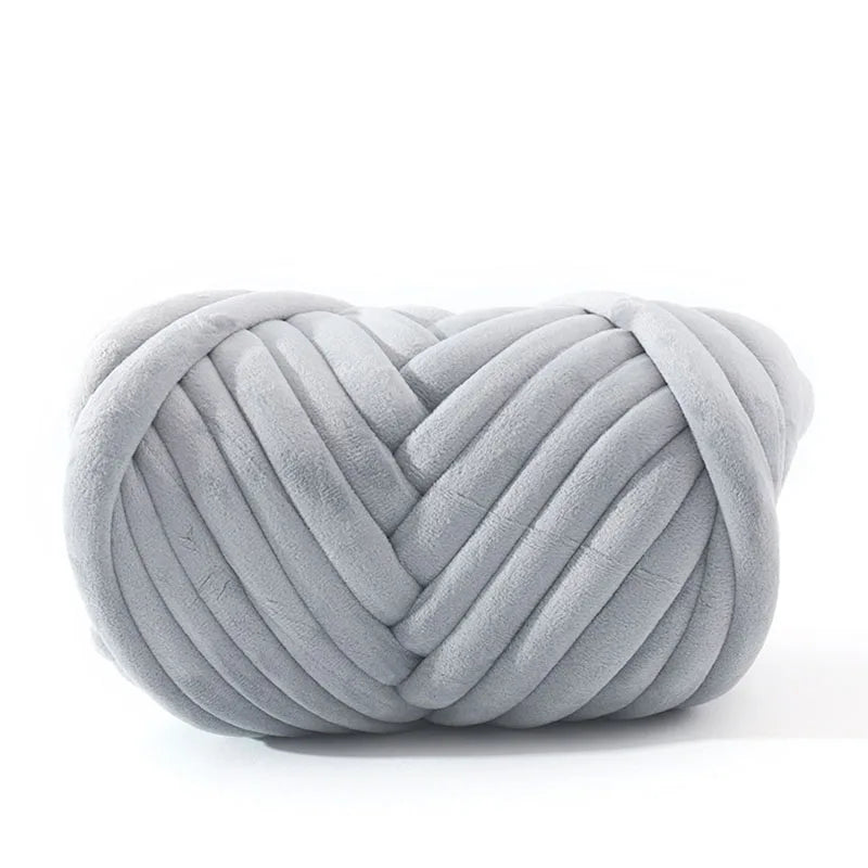 500g Super Velvet Chunky Yarn Thick Bulky Giant Thread White Bag for Hand Knitting DIY Arm Soft Big Blanket Carpet