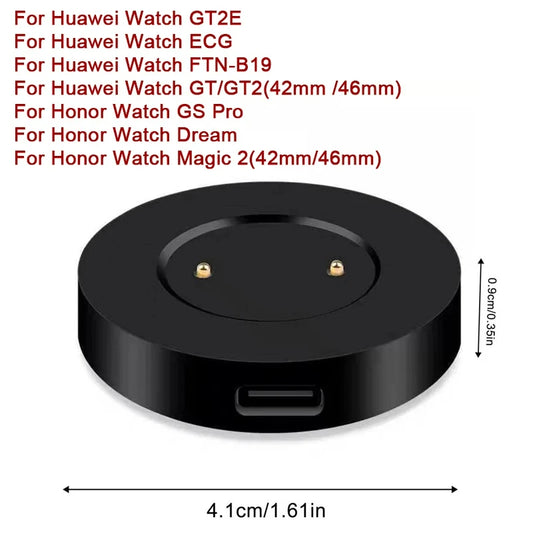 Jam Tangan Pintar Pangkalan Kabel Pengecasan Pantas untuk Jam Tangan Huawei GT2 GT GT2e Honor Watch Magic 2 GS Pro Portable Smart Watch Charger Dok