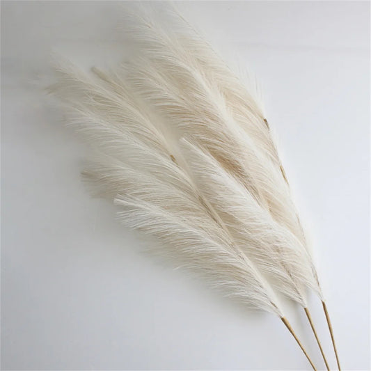 3PCS 39'' Rumput Pampas Besar Bunga Palsu Tiruan Tumbuhan Buluh untuk Pesta Perkahwinan Rumah Boho Dekorasi Bunga Sutera Reed Pampas Palsu