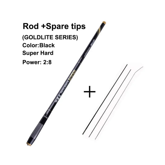 Goture GOLDLITE Ultra-Light Carbon Stream Hand Telescopic Fishing Rod 2/8 Power Feeder Carp Fishing Rod 3.6M 4.5M 5.4M 6.3M 7.2M