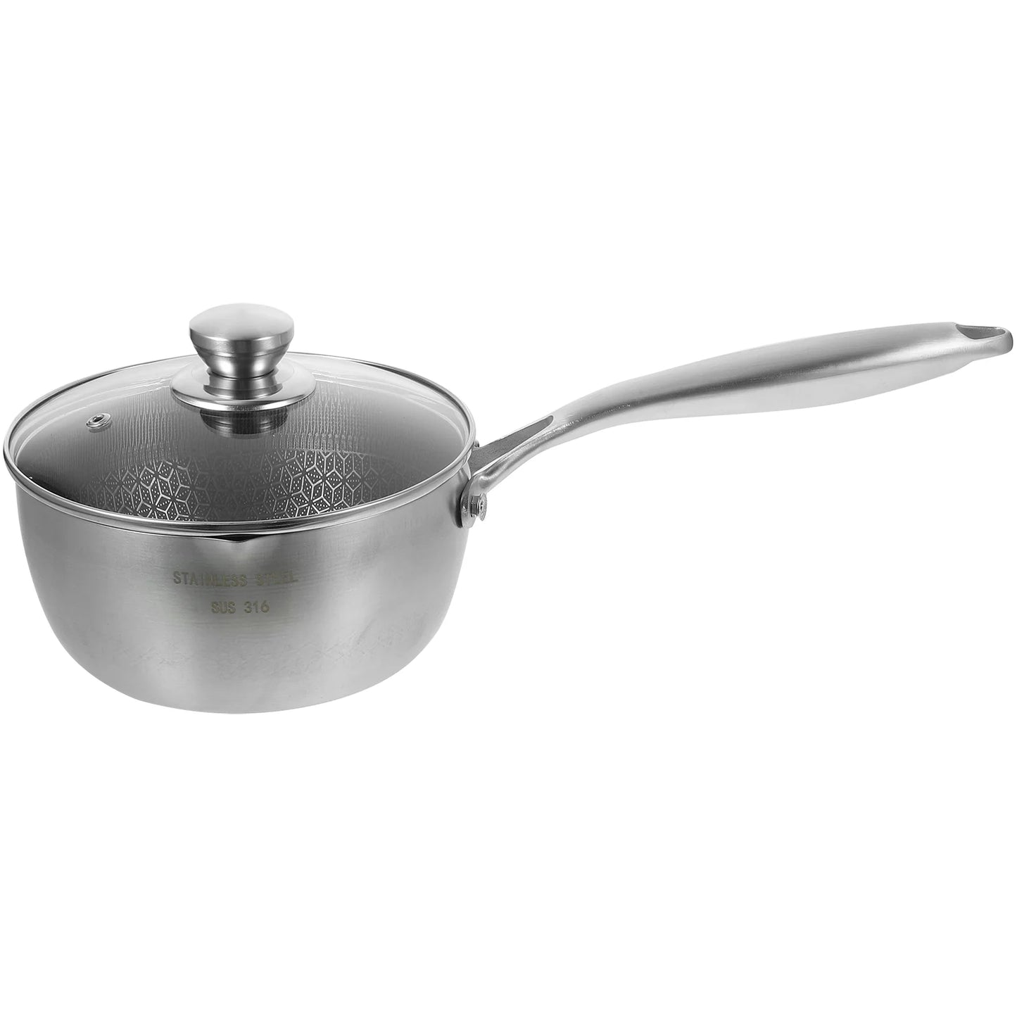 Stainless Steel Wok Frying Pans Household Noodle Portable Sauce Saucepan 304 Metal Nonstick Strew Cooking