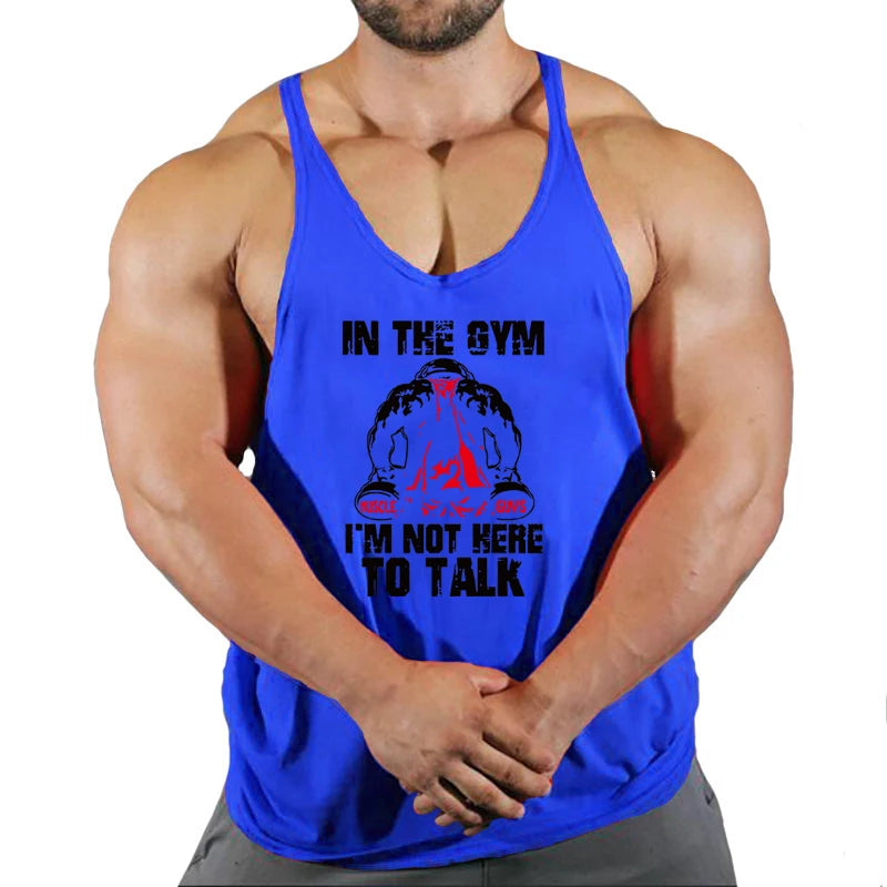Musim Panas Baru Lelaki Kasual Otot Tank Top Seluar Dalam Kapas Tanpa Lengan Pejal Bernafas Leher Bulat Kecergasan Luaran Tank Top Vest