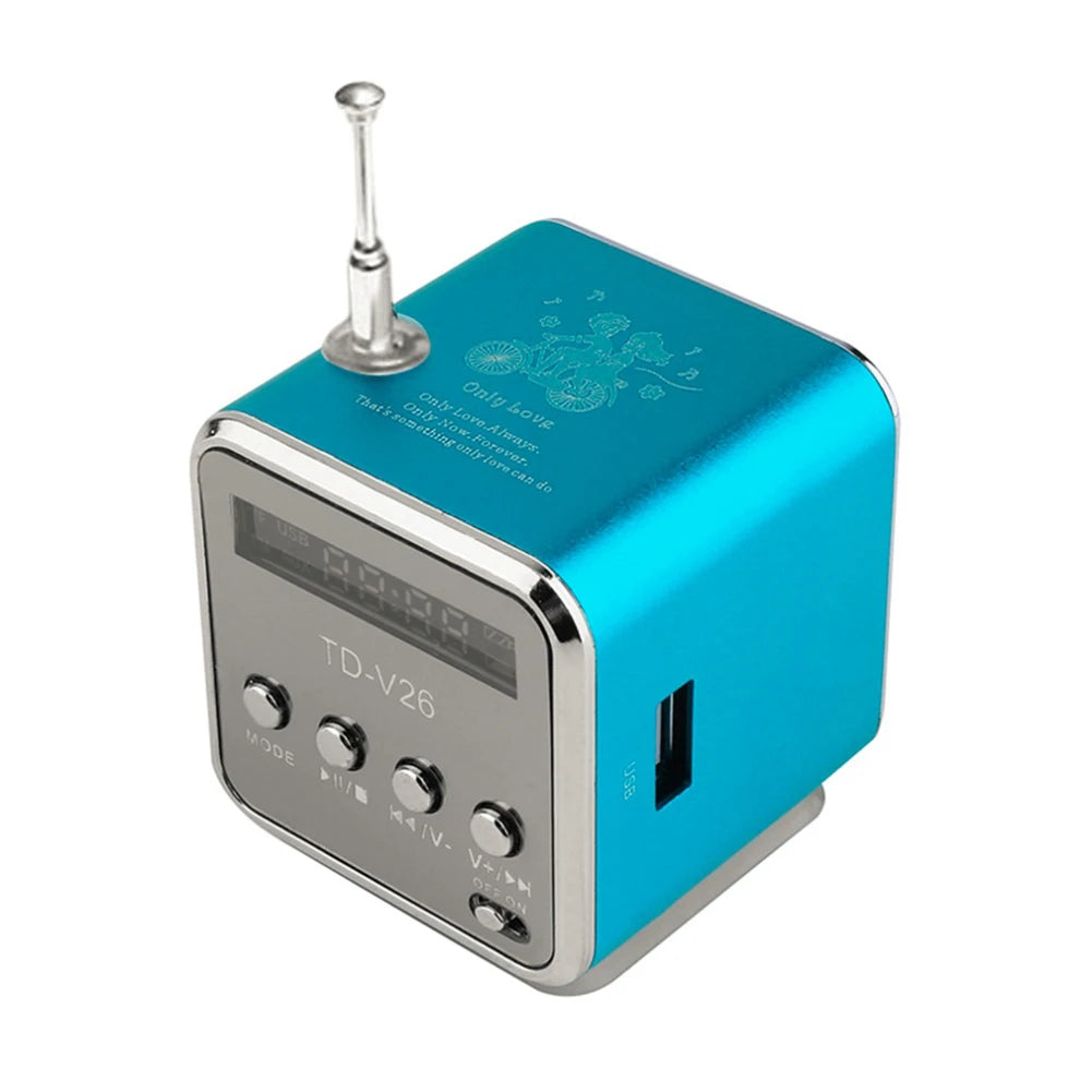 Sokongan Audio Bunyi Mudah Alih Mini Radio FM Penerima Digital Pembesar Suara Mudah Alih dengan Pemain Muzik MP3 Penerima