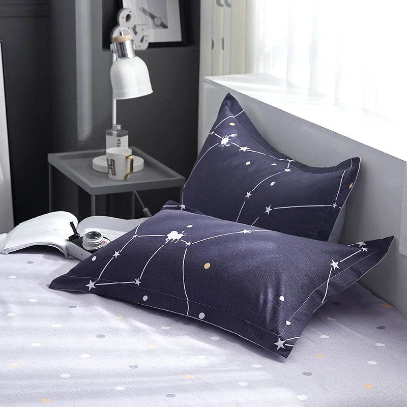 Simple plaid printed geometric pattern envelope rectangular pillowcases 2PCS 48x74cm pillow Cover pillow case for adult bed