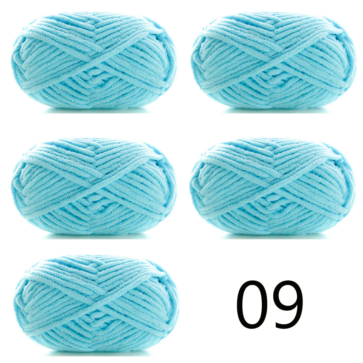 5pcsX50g Thick Velvet Yarn Handmade DIY Knitting Yarn Wholesale Wool Line Scarf Hat Soft Chenille Yarn Knit Wol