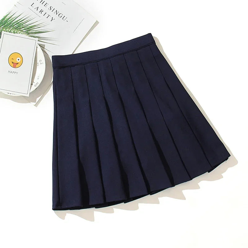Skirt Mini Pinggang Tinggi Hitam Punk Pleated Vintage Skirt Gothic Streetwear Cross Cetak Skirt Wanita Berlipat Lolita Skirt Harajuku
