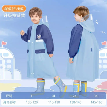 Kids Rain Coat Children's Raincoat College Style Kindergarten School Primary School Full Body Waterproof Children's Raincoat