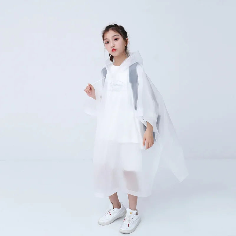 Baju Hujan Kanak-kanak Perjalanan Jubah Fesyen Ringan Baju Hujan Pelajar Lelaki dan Perempuan Baju Hujan Basikal Elektrik