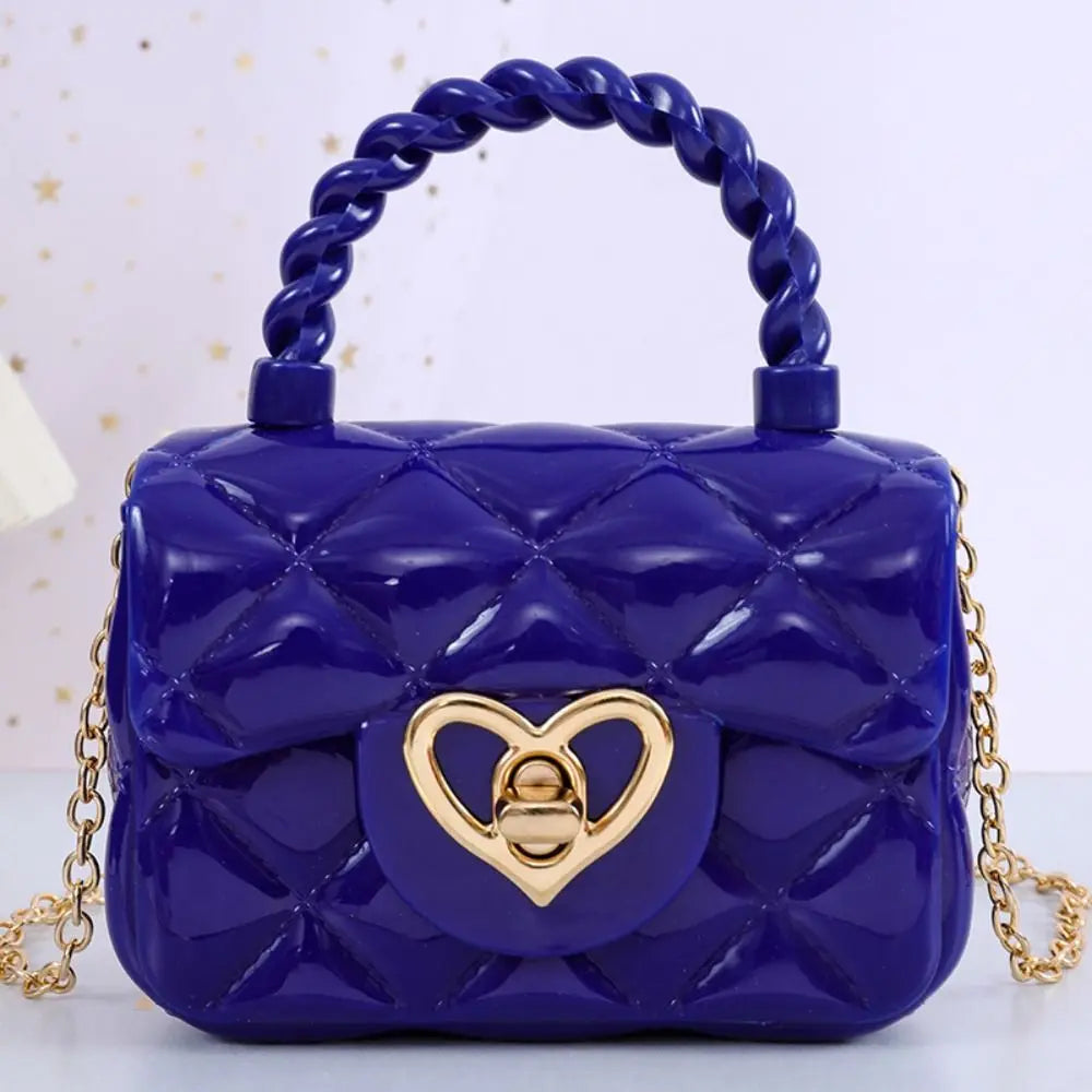 New Heart Pattern Mini Shoulder Bags PU Small Satchel Women Girls Coin Wallets Purse Durable Handbags Streetwear Accessory