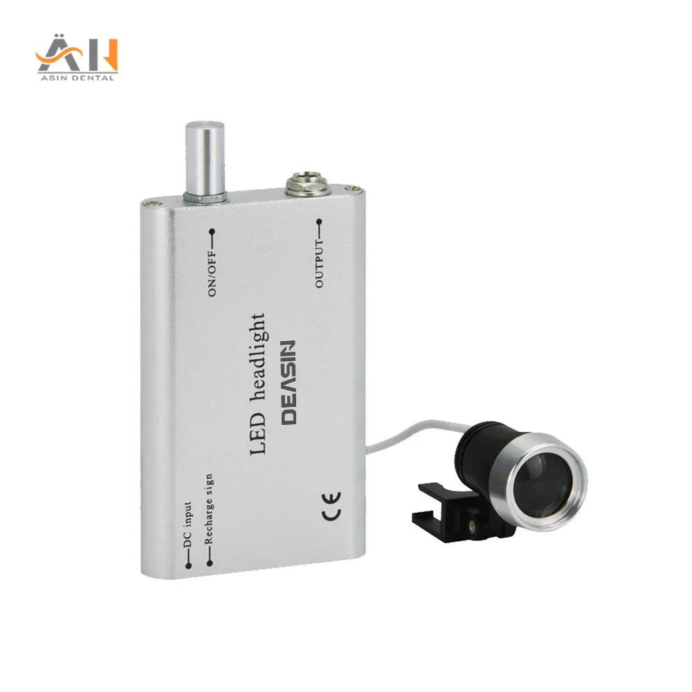 Dental 3W Wireless LED Headlight With Clip Portable Binocular Light For Dentist Loupe Lab Medical Magnifier