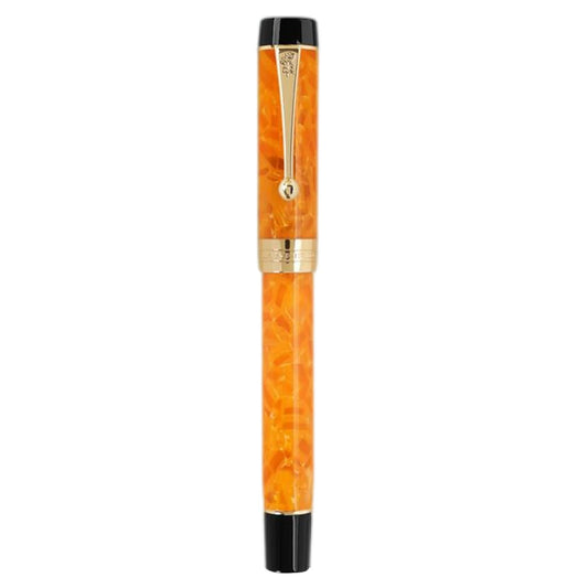 New Jinhao 100 Centennial Resin Fountain Pen Iridum F Nib with Converter sliver Clip Business Office Writing orange Pens gifts