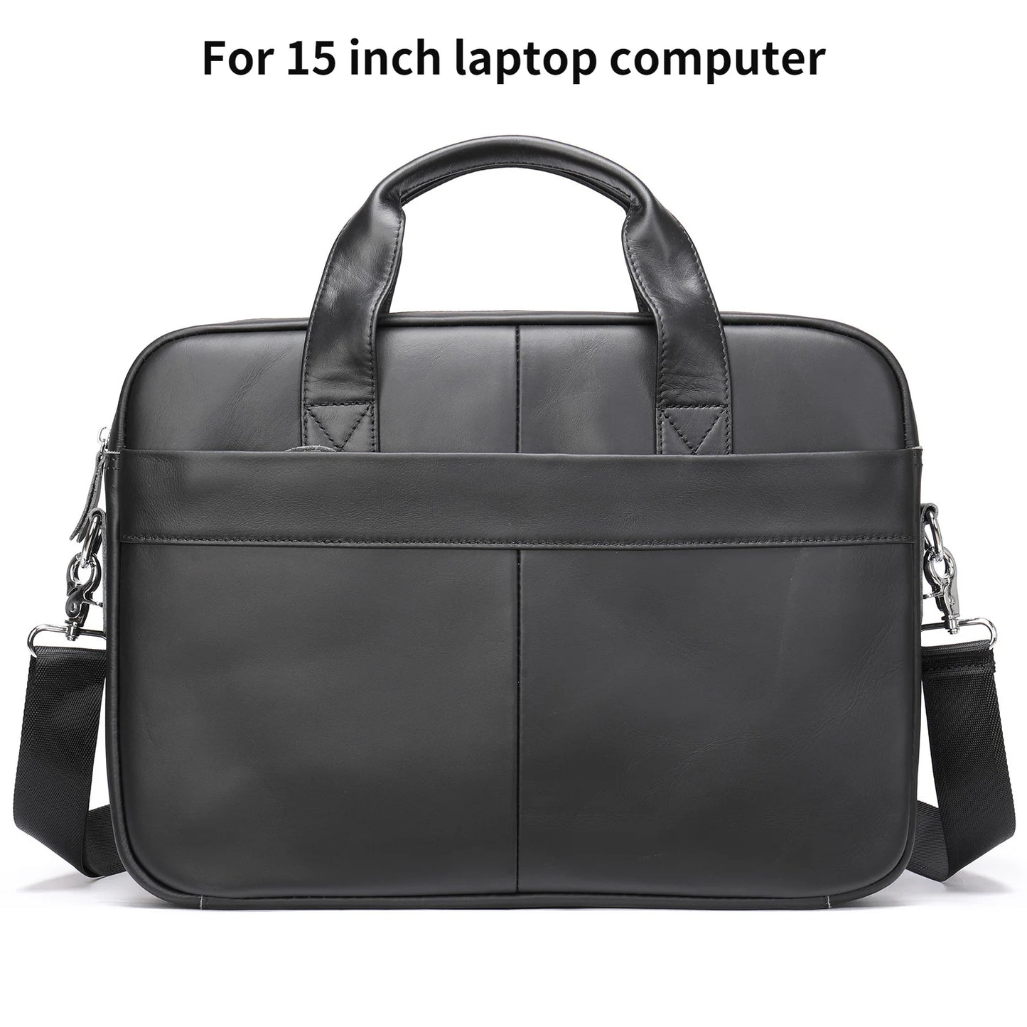 Beg Tangan Laptop Lelaki Kulit Tulen untuk MacBook Dell HP Acer 14 15 Inci Laptop Lelaki Beg Tangan Kulit Beg Komputer Beg Kerja Lelaki