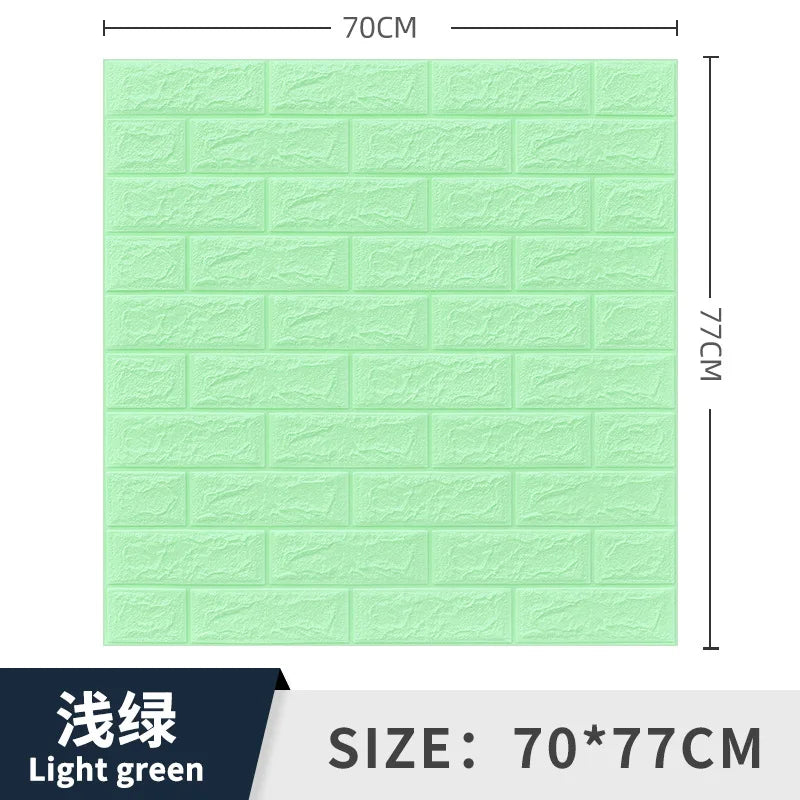 3/5MM 3D Wall Sticker Panel Foam Home Decoration DIY Wallpaper Living Room Bathroom Tv Background Self Adhesive Panels 70*77cm