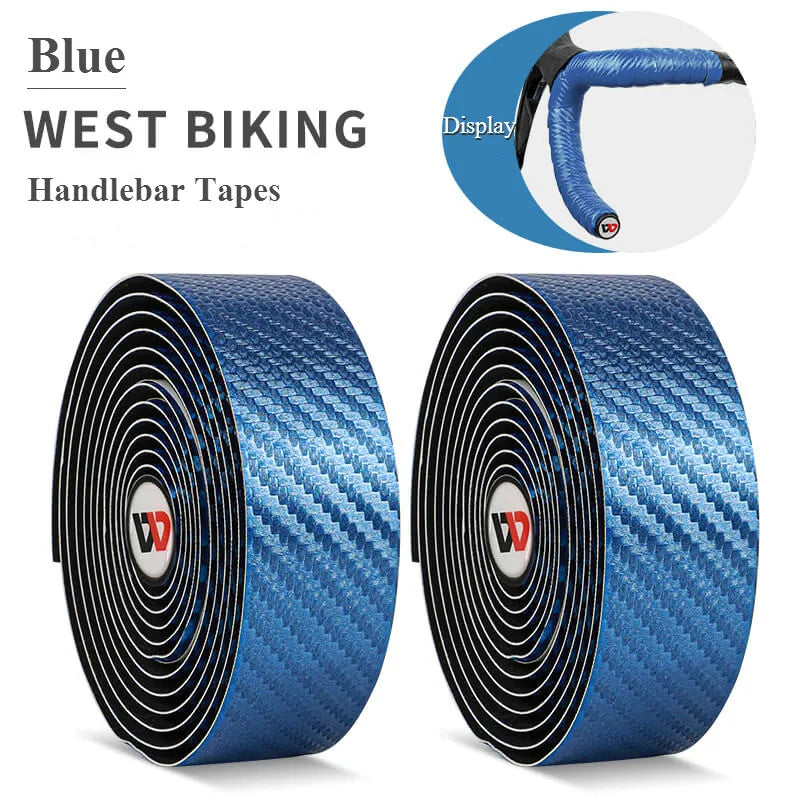 WEST BIKING Bike Handlebar Tape EVA PU Road Bicycle Handlebar Tape Anti-slip Shock Absorption Cycling Wrap End Plug Accessories
