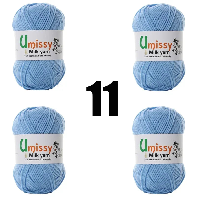 4pcs 50g Knit Yarn for Sale Hilo Yarn Crochet Threads Ball Estambre Para Tejer