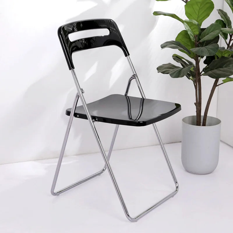 Folding Chairs Minimalist Home Leisure Backrest Chairs Dining Chairs Exhibition Chairs Plastic Training Chairs Dining Chair 2024