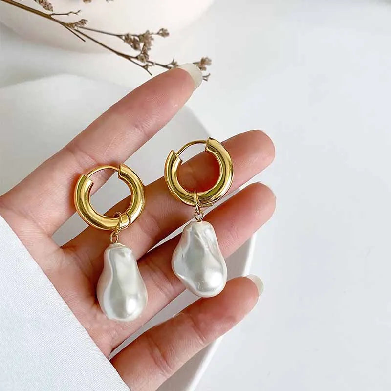 2022 New Classic Elegant Imitation Pearl Dangle Earrings For Women Crystal Long Tassel Exquisite Drop Earring Wedding Jewelry