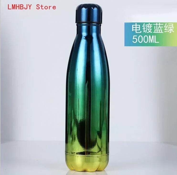 500ml Double-Wall Insulated Vacuum Flask Stainless Steel Thermos Cola Water Beer Outdoors Sport Water Bottle