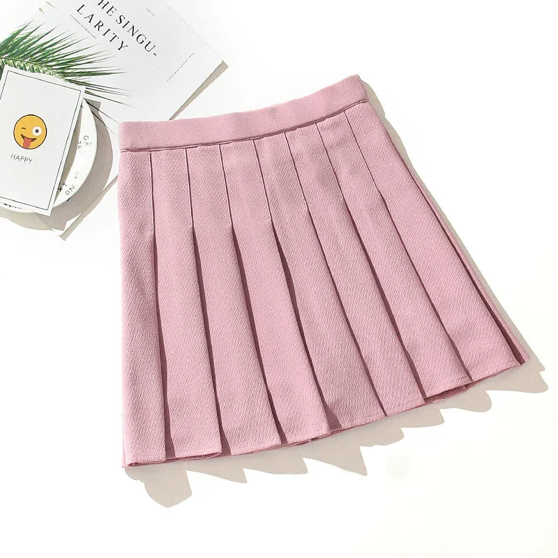 Skirt Mini Pinggang Tinggi Hitam Punk Pleated Vintage Skirt Gothic Streetwear Cross Cetak Skirt Wanita Berlipat Lolita Skirt Harajuku
