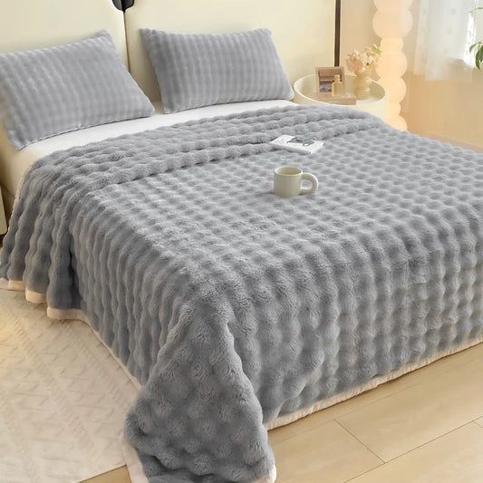 Cadar Baldu Mewah Baharu Cadar Katil Heavyweight Cadar King untuk Selimut Single Queen Hangat Musim Sejuk