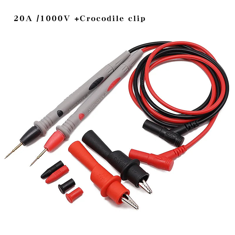 20A 1000V Probe Test Leads Pin for Digital Multimeter Needle Tip Multi Meter Tester Lead Probe Wire Pen Cable