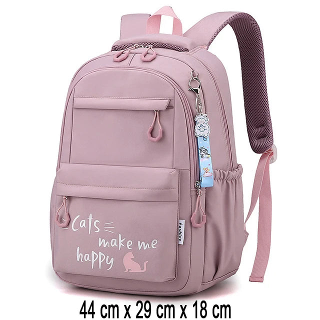 Beg sekolah kanak-kanak perempuan beg sekolah beg belakang merah jambu untuk kanak-kanak kanak-kanak remaja beg sekolah rendah Kawaii comel kalis air kit kelas kecil