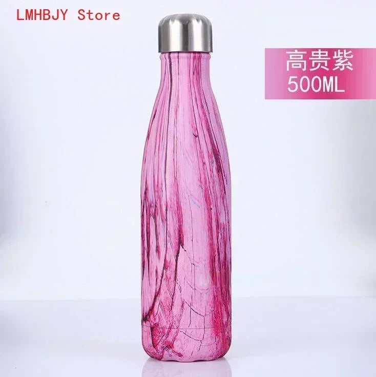 500ml Double-Wall Insulated Vacuum Flask Stainless Steel Thermos Cola Water Beer Outdoors Sport Water Bottle