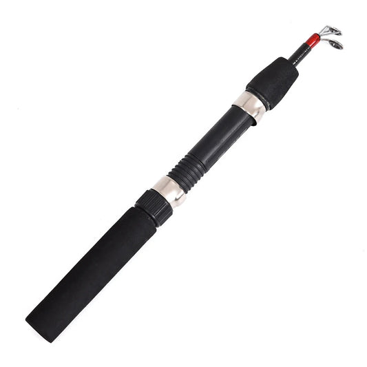 Outdoor Mini Fishing Rod Portable Pocket Telescopic Pole Pen Shape Folding Fishing Rod With Reel Wheel For River Lake Fishing