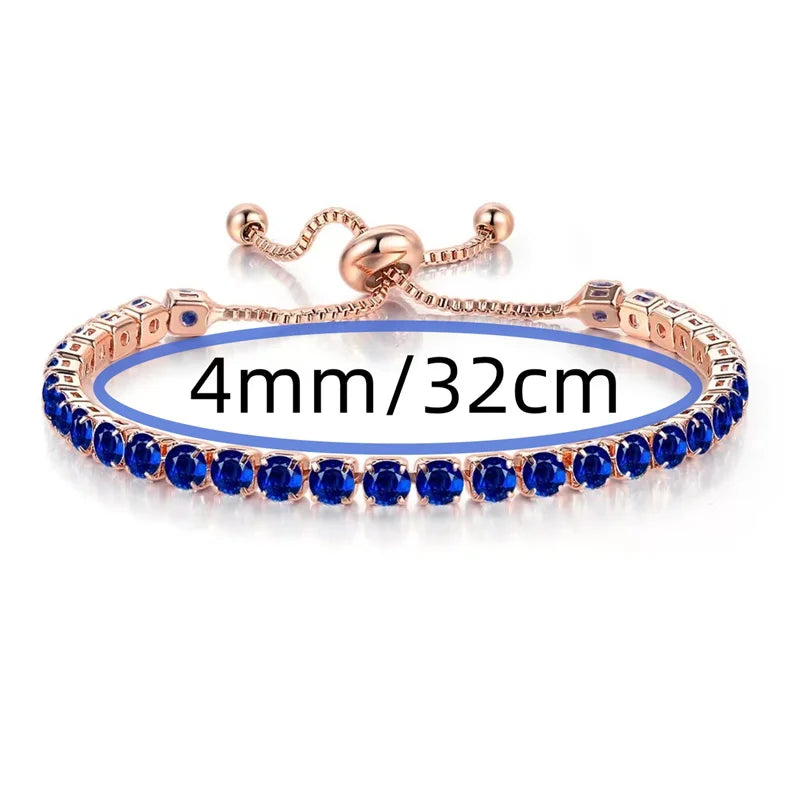Wu's 2022 Fashion Shiny Crystal Push-pull Bracelet Light Luxury Micro-inlaid Zircon Bracelet Women's Simple Adjustable Jewelry