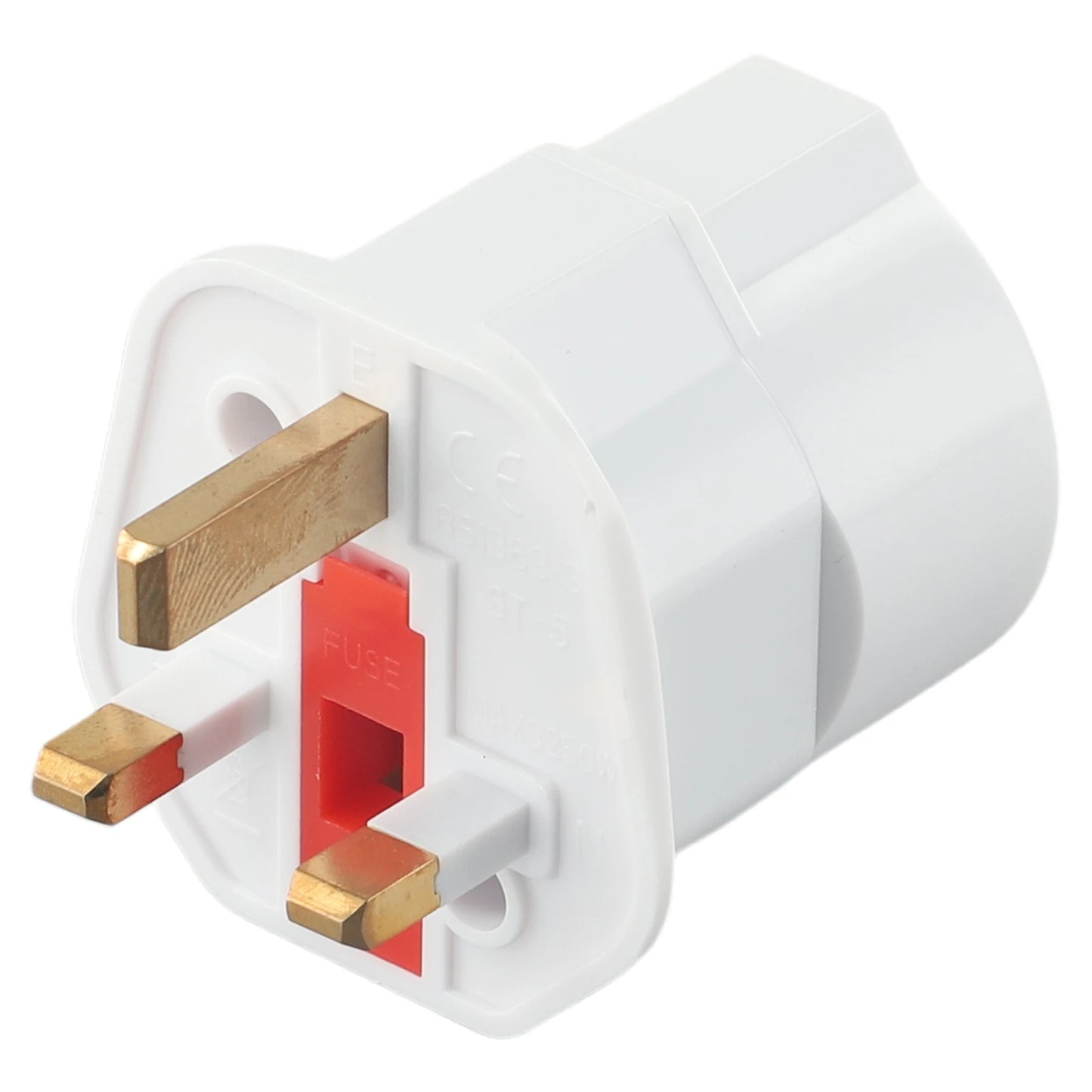 EU Euro 2Pin Ke UK 3Pin Plug AC Universal Adapter Penukar Perjalanan Aksesori Suis Penyesuai Soket Palam Dinding Eropah