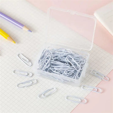 Box Colored Paper Clip Metal Clips Memo Clip Bookmarks Stationery Office Accessories School Supplies Length 18mm/50mm