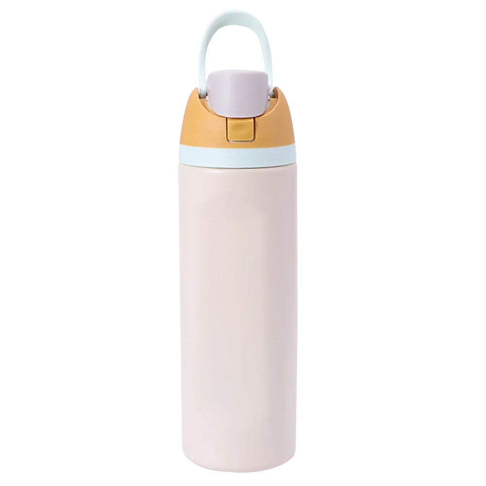 19oz 24oz 32oz Botol Air Keluli Tahan Karat Tertebat Dengan Cawan Termos Jerami Kelalang Vakum Botol Air Kereta Untuk Perjalanan Sukan
