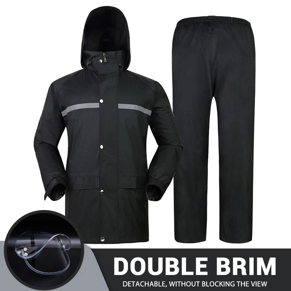 Men Motorcycle Raincoat Motorbike Rain Suit Moto Raincoat Rain Coat Jacket Pants Biker Rain Set Waterproof Motorcyclist Women
