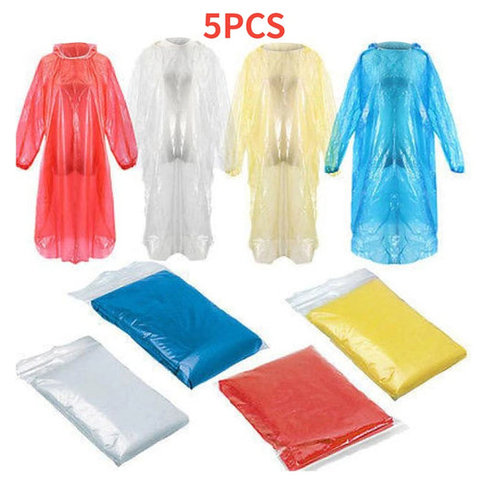 5/10PC Disposable Raincoat Adultchildren Waterproof Rain Coat Hiking Camping Poncho Hood Raincoat Outdoor Travel Rain Wear