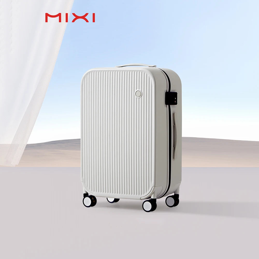 Mixi Bawa Pada Bagasi 20'' Beg Besi Bahagian Keras Beg Bergolek Wanita Perjalanan 24''26''Beg Beg 100% Roda Pemintal PC Kunci TSA