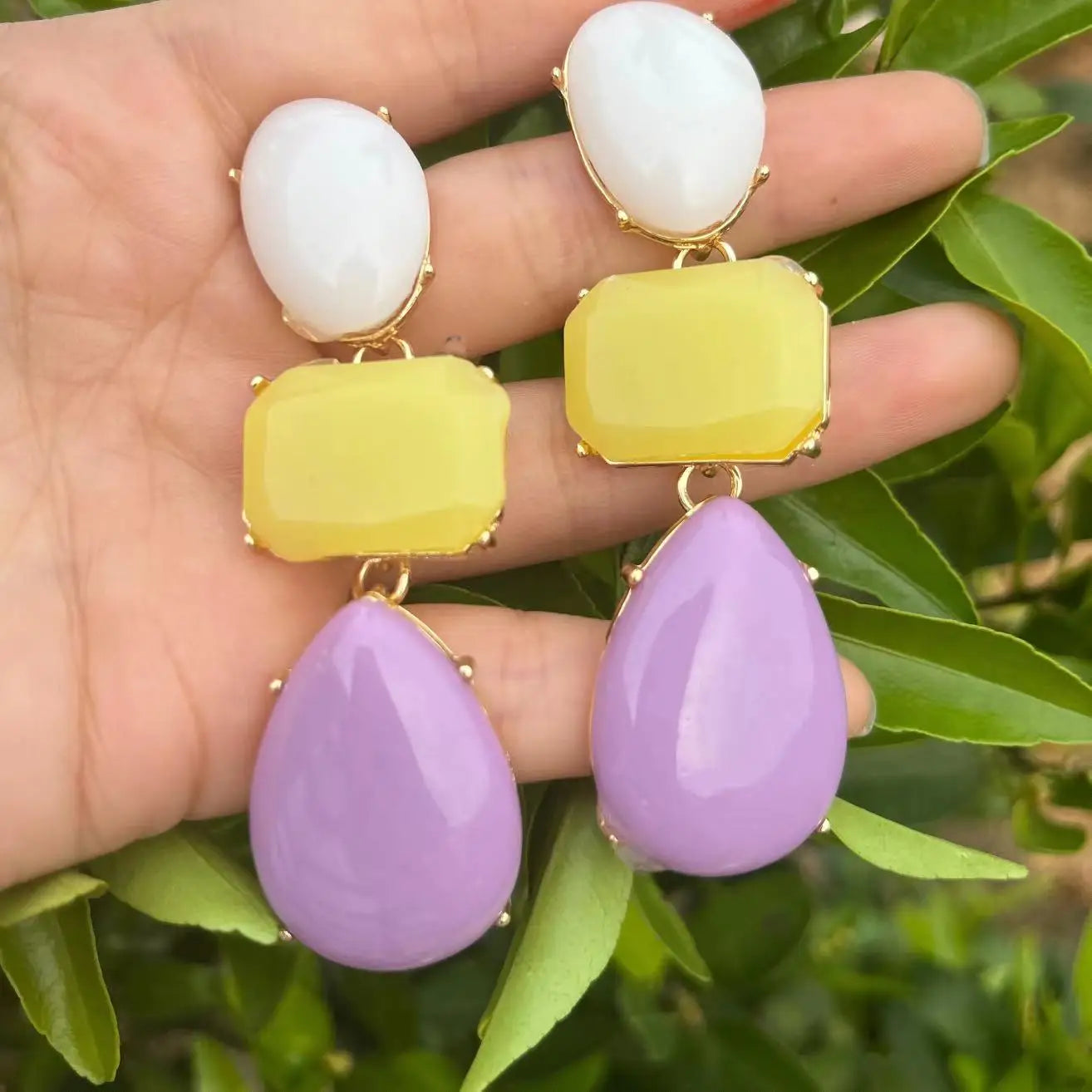 Anting Titisan Air Resin Baharu untuk Barang Kemas Kasual Parti Wanita