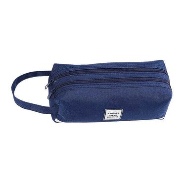 New Double Layer Pencil Case Big Capacity Portable Canvas School supplies Student pen bags Kids Stationery Pen storage Bags