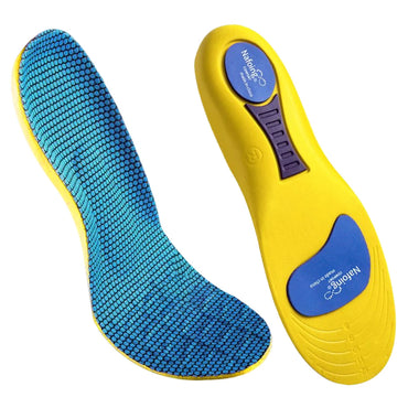 1 Pair Norelie Insoles Shock Absorption Orthopaedic Insoles Arch Support Plantar Fasciitis Orthotic Insole for Runners Athletes