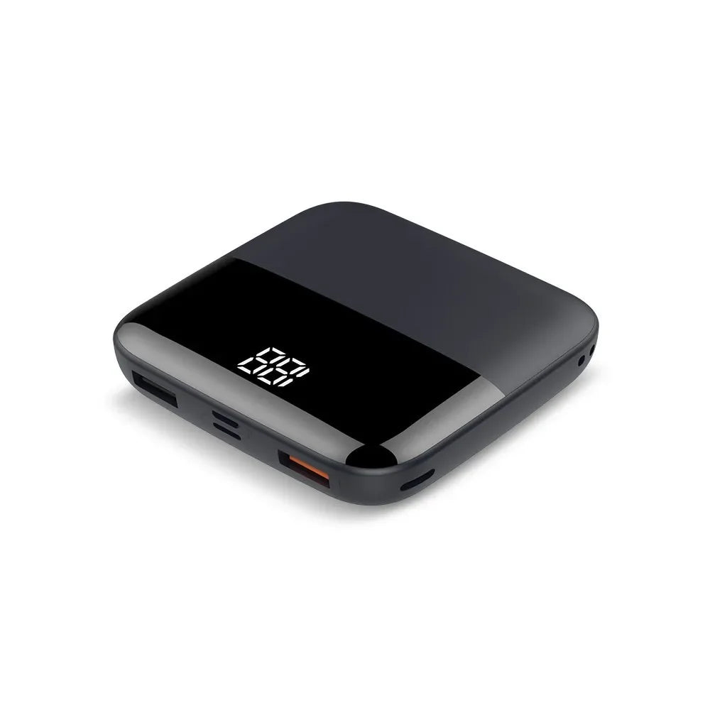 Bank Kuasa Telefon Mini 20000mAh Pengecas Mudah Alih Dwi Usb Ramping dengan 2 Port USB Kapasiti Besar Paparan Digital Mini Bank Kuasa