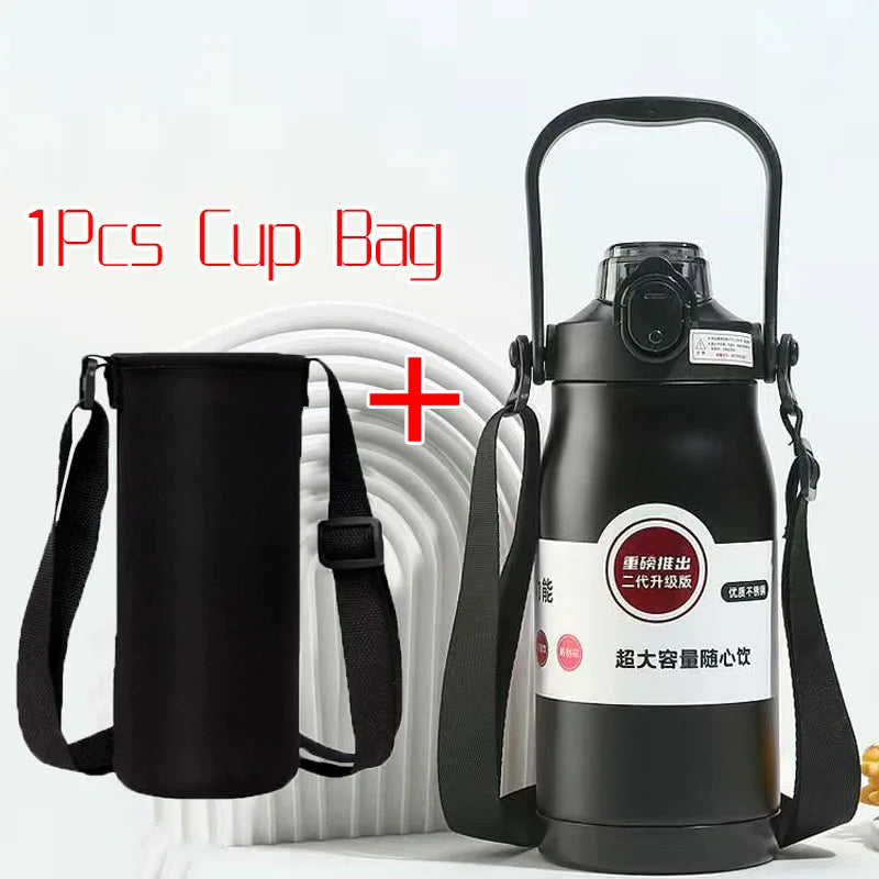 1600ml Large Capacity Thermal Water Bottle Stainless Steel Thermo Bottle Tumbler Thermos Mug Insulated Cup Thermos Kids Gifts