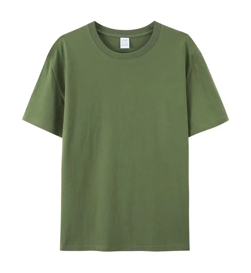 100% Kapas Kemeja-T Uniseks Putih Polos Leher Krew Tshirt Coton Herren Kemeja-T Uomo Kosong Hitam T-Shirt untuk Lelaki Playeras De Hombre