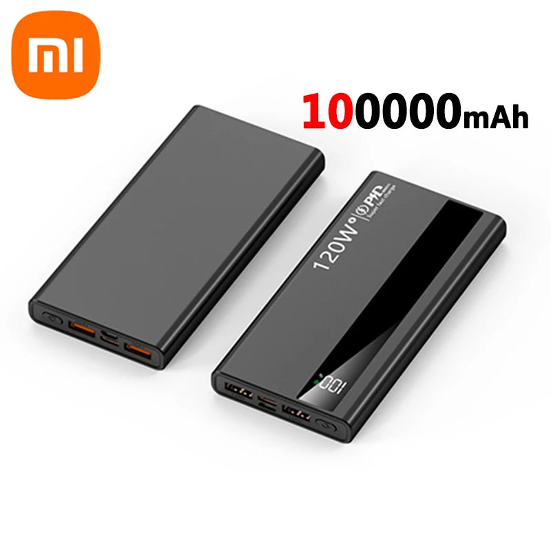 Bank Kuasa Xiaomi 200000mAh Bank Kuasa Kapasiti Besar 120W Pengecasan Pantas Bekalan Kuasa Kecemasan Luar untuk iPhone Samsung