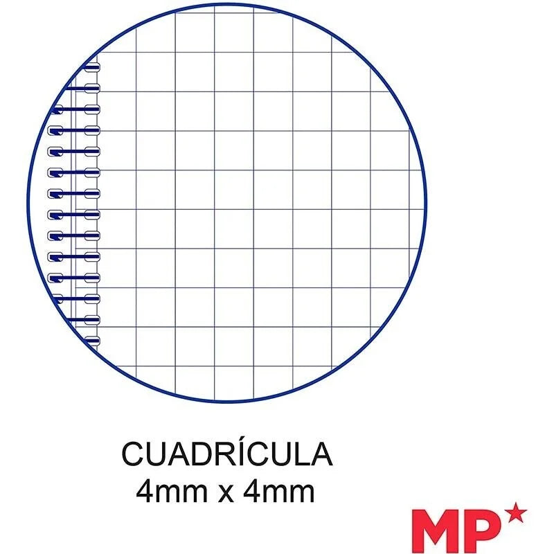 Cuaderno Libreta Cervantes espiral forrado tapa karton biasa 48 hojas 60 g A5+, Boleh pakai dalam 7 warna (1 unit)