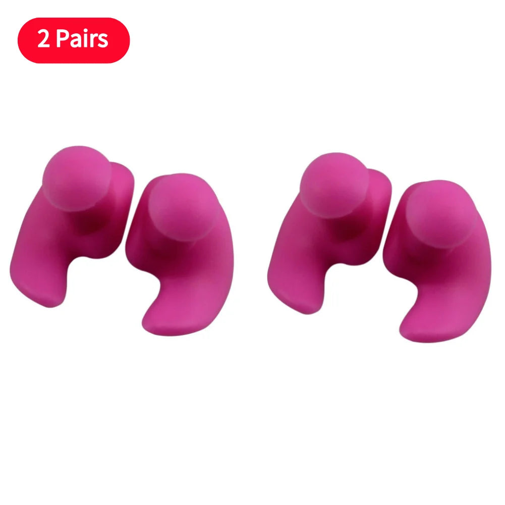1/2 Pairs Earplugs Silicone Swimming Waterproof Ear Plugs Diving Surf Water Sport Swim Anti Noise Earplugs Swimming Accessories