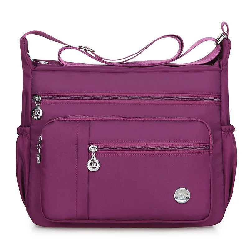 1pc Beg Tangan Bahu Wanita Lapang Beg Berbilang Poket Wanita Selempang Dompet Fesyen Tote Pemegang Atas Beg